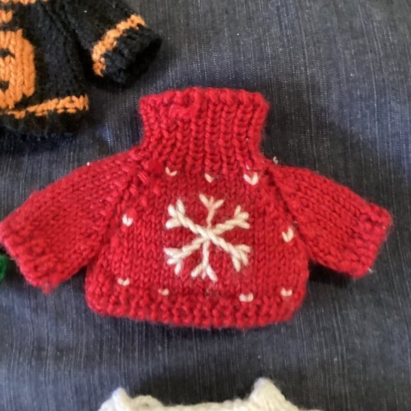 7 Stuffed Animal/Doll Knitted Sweaters - Picture 12 of 16